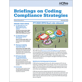 Briefings on Coding Compliance Strategies