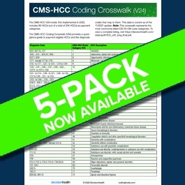 CMS-HCC Coding Crosswalk (V24) 5-pack